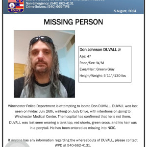 Missing: Don Johnson Duvall Jr-47 year old Male from Judy Drive, Winchester, Virginia, USA-2