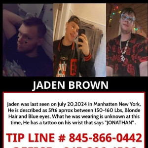 Missing: Jaden Brown-20 year old Male from Manhattan, New York, USA-3